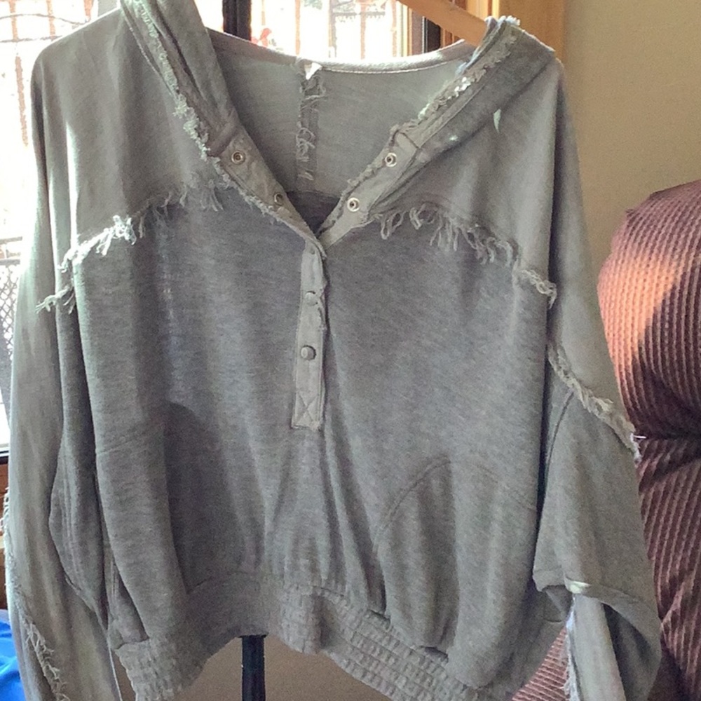 COPY - FP Movement by Free People Cropped Hoodie Medium Gray